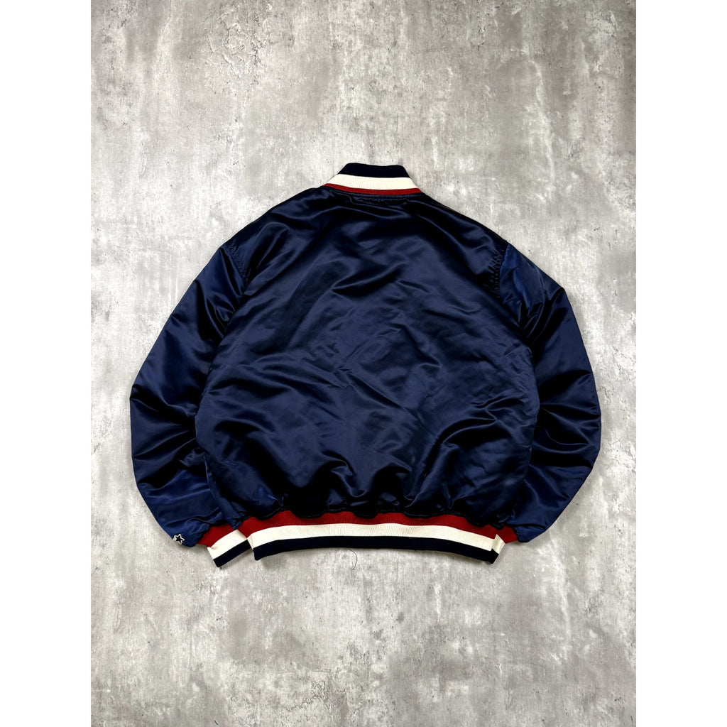 Vintage 90s Minnesota Twins MLB Embroidered Starter Satin Bomber Jacket Size XL