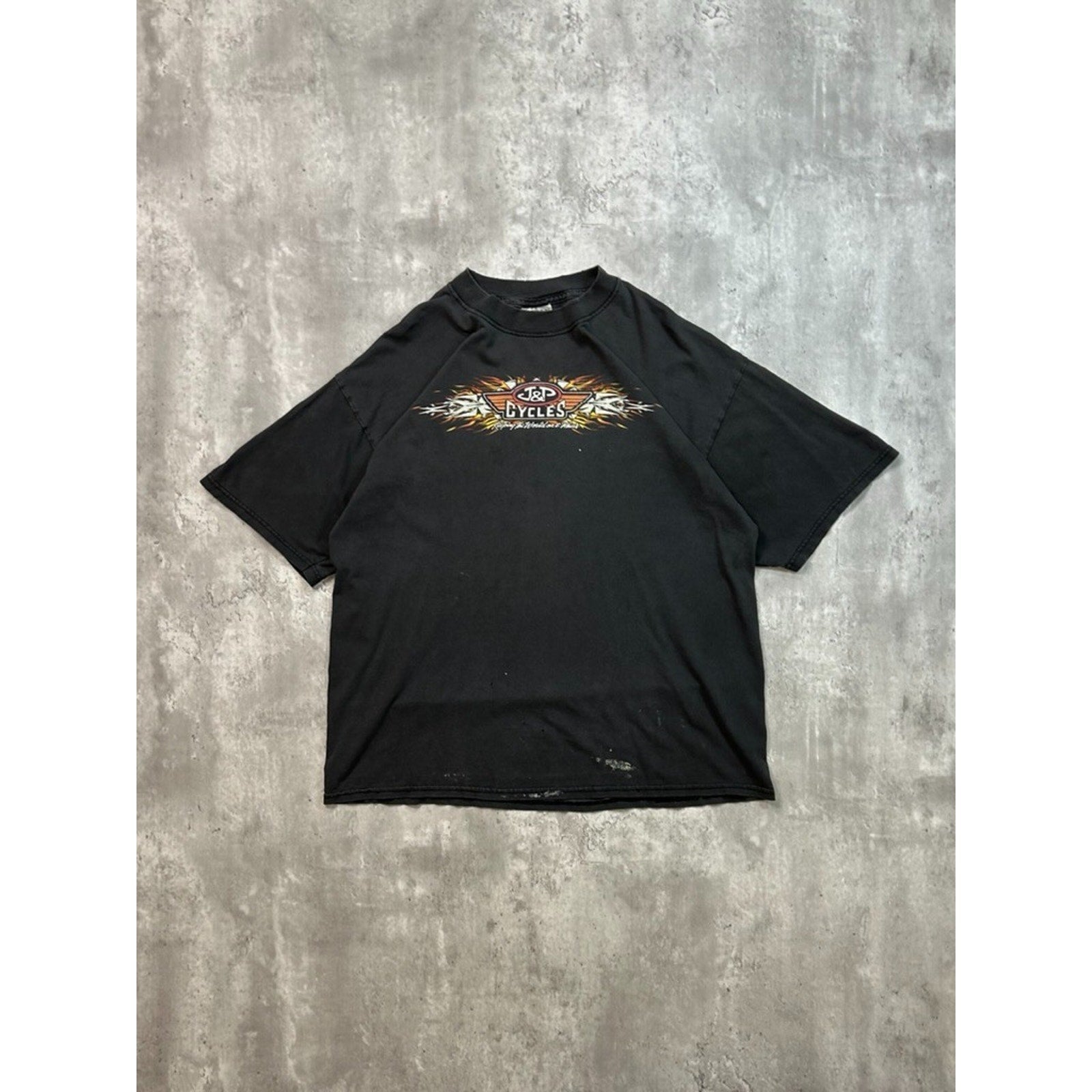 Vintage 2002 J&P Cycles Bike Week Spellout Graphic T-Shirt Size XL
