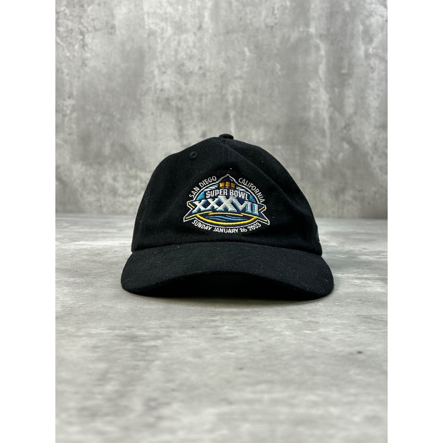 Vintage 2003 Raiders Vs Buccaneers NFL Super Bowl Strapback Hat OSFA