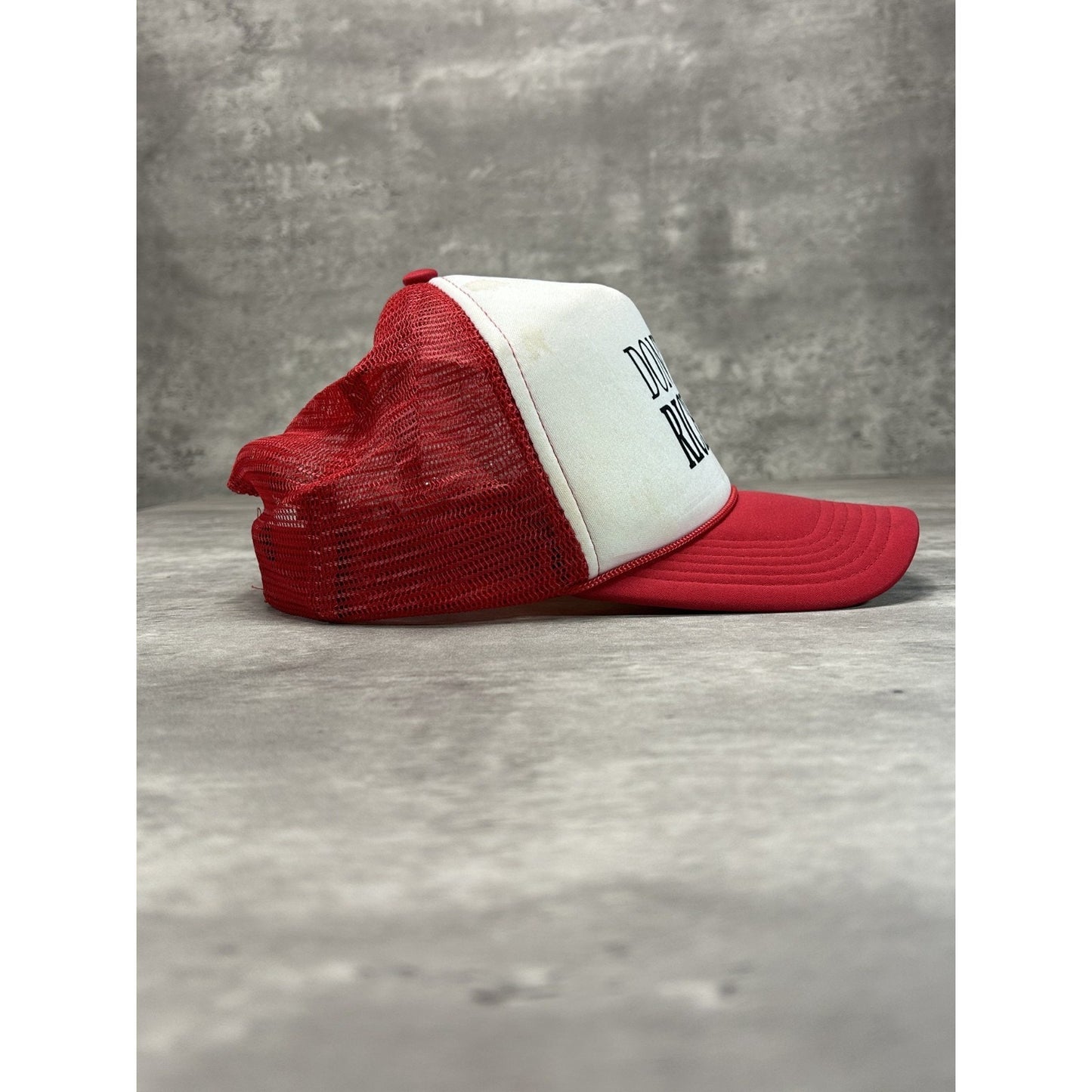 Vintage 90s Dont Be A Richard Comedy Slogan Trucker Snapback Hat OSFA