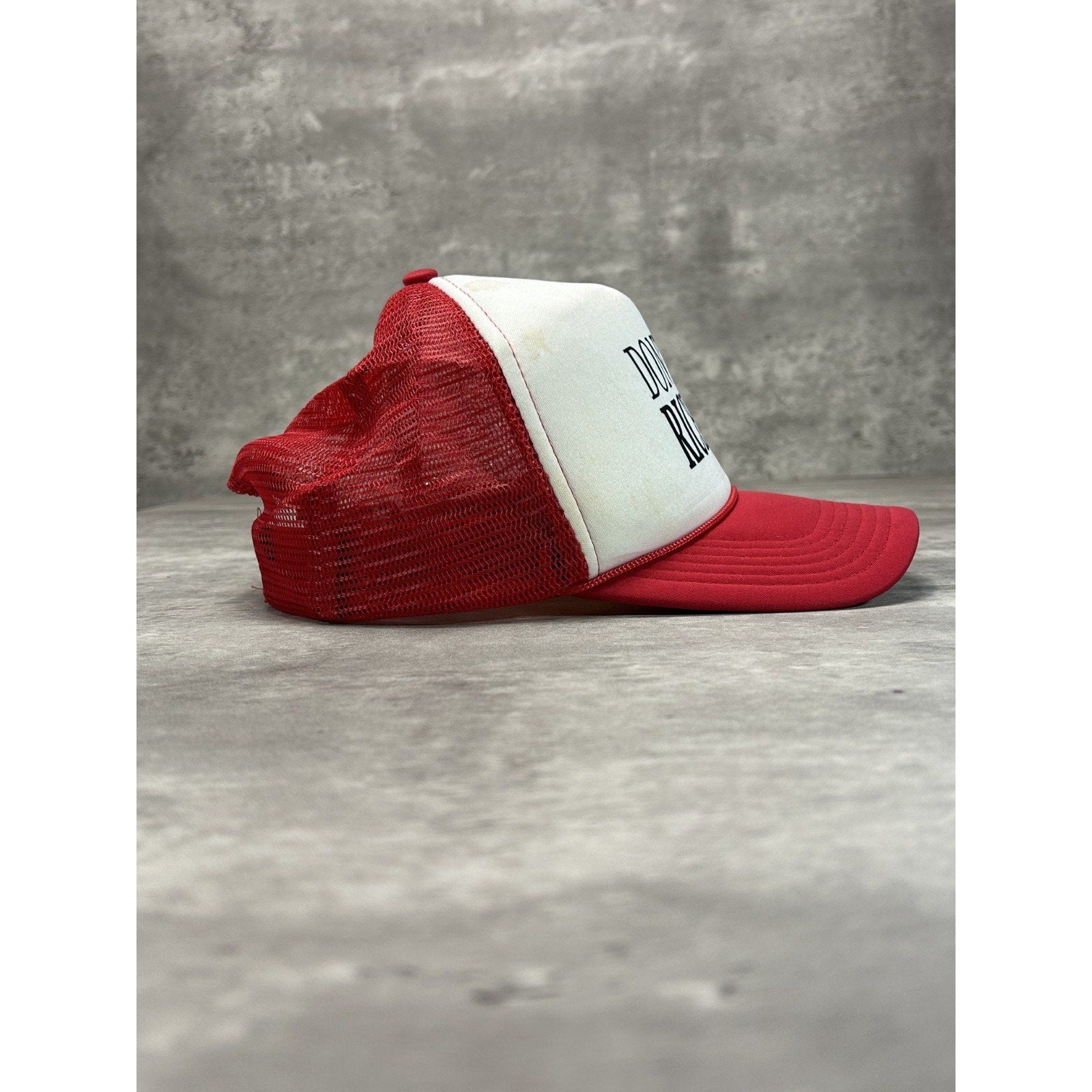 Vintage 90s Dont Be A Richard Comedy Slogan Trucker Snapback Hat OSFA