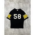 VTG 1970s Jack Lambert #58 Pittsburgh Steelers NFL Rawlings Jersey Size Small