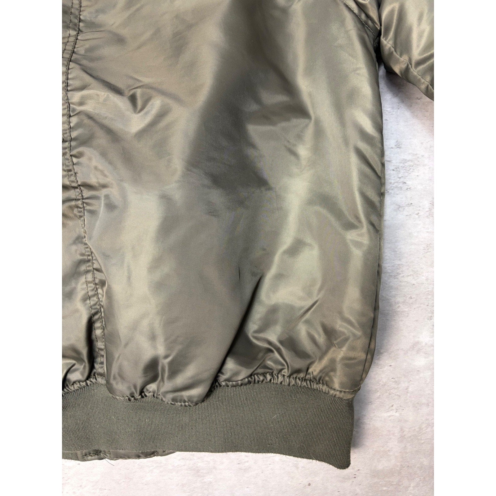 Vintage Y2K Southpole Olive Green Full Zip Bomber Jacket Size Medium