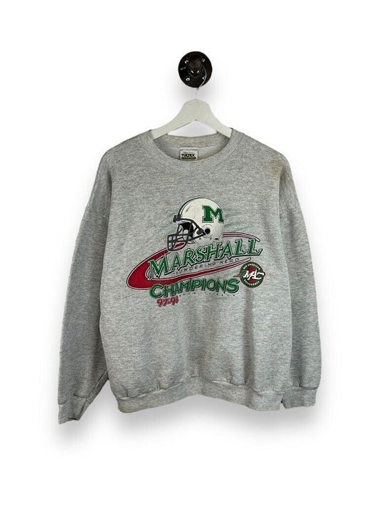 Vintage Marshall NCAA MAC Back To Back Champs Collegiate Sweatshirt Size Large