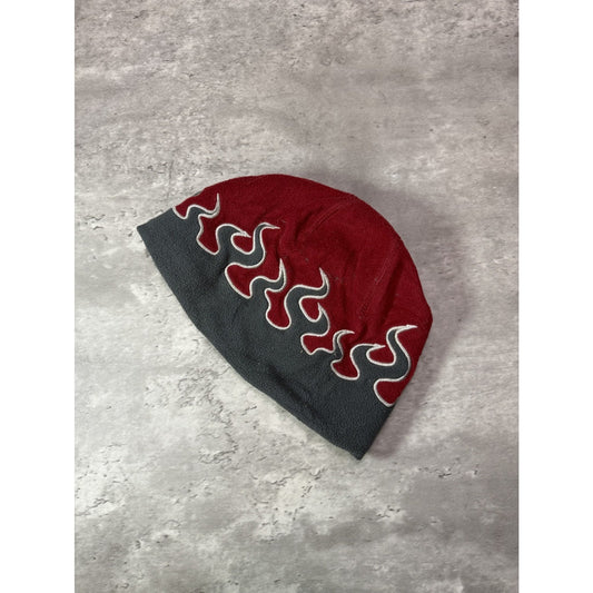 Vintage Y2K L.L. Bean Embroidered Flame Two Tone Beanie Hat OSFA