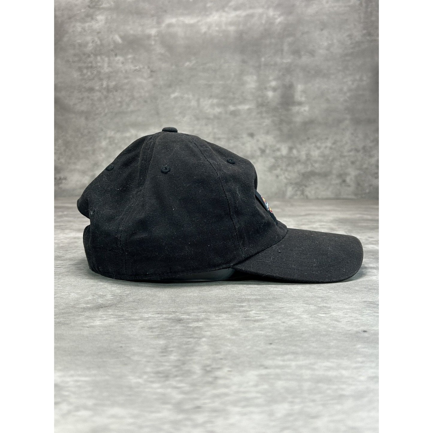 Vintage Dickies Canvas Workwear Embroidered Patch Snapback Hat OSFA Black