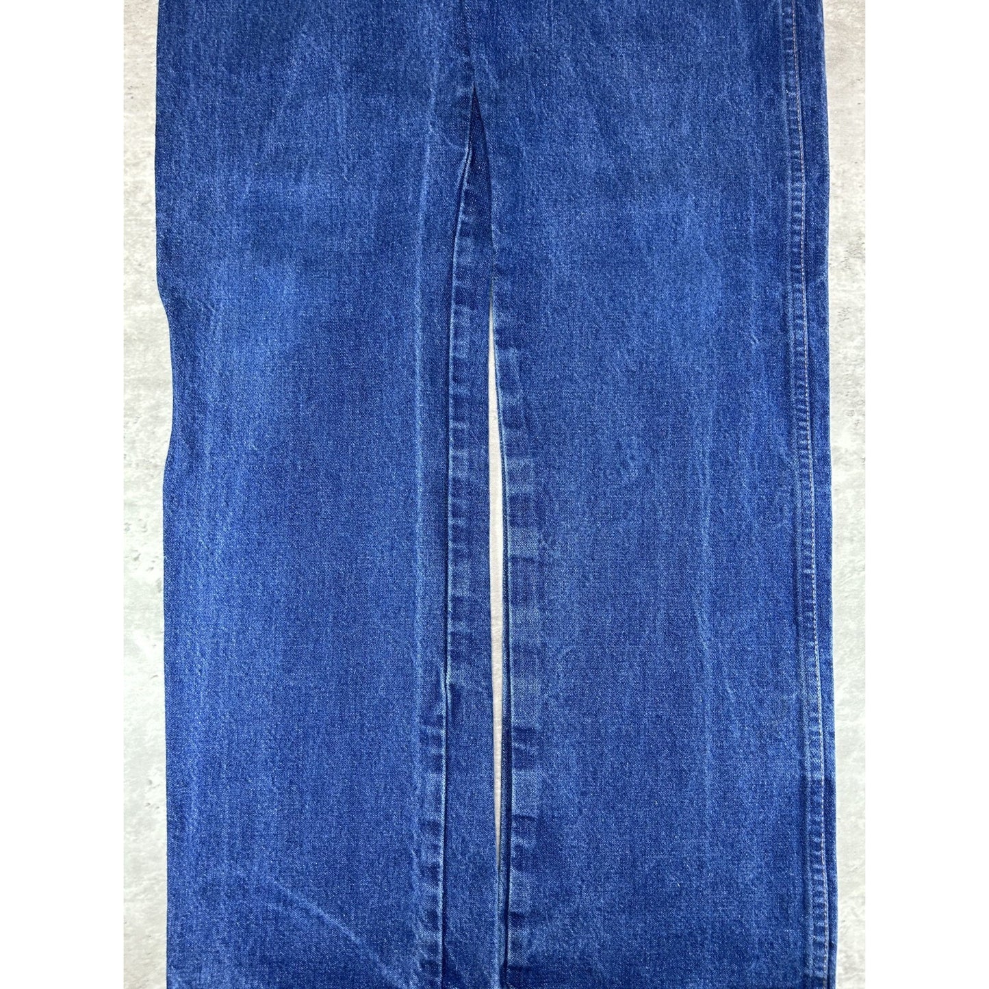 Vintage 80s Wrangler Jeans Dark Wash Straight Fit Denim Pants Size 33 Blue