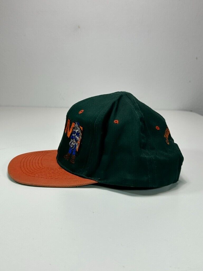 Vintage 90s Miami Hurricanes NCAA Looney Tunes Bugs Bunny Snapback Hat OSFA