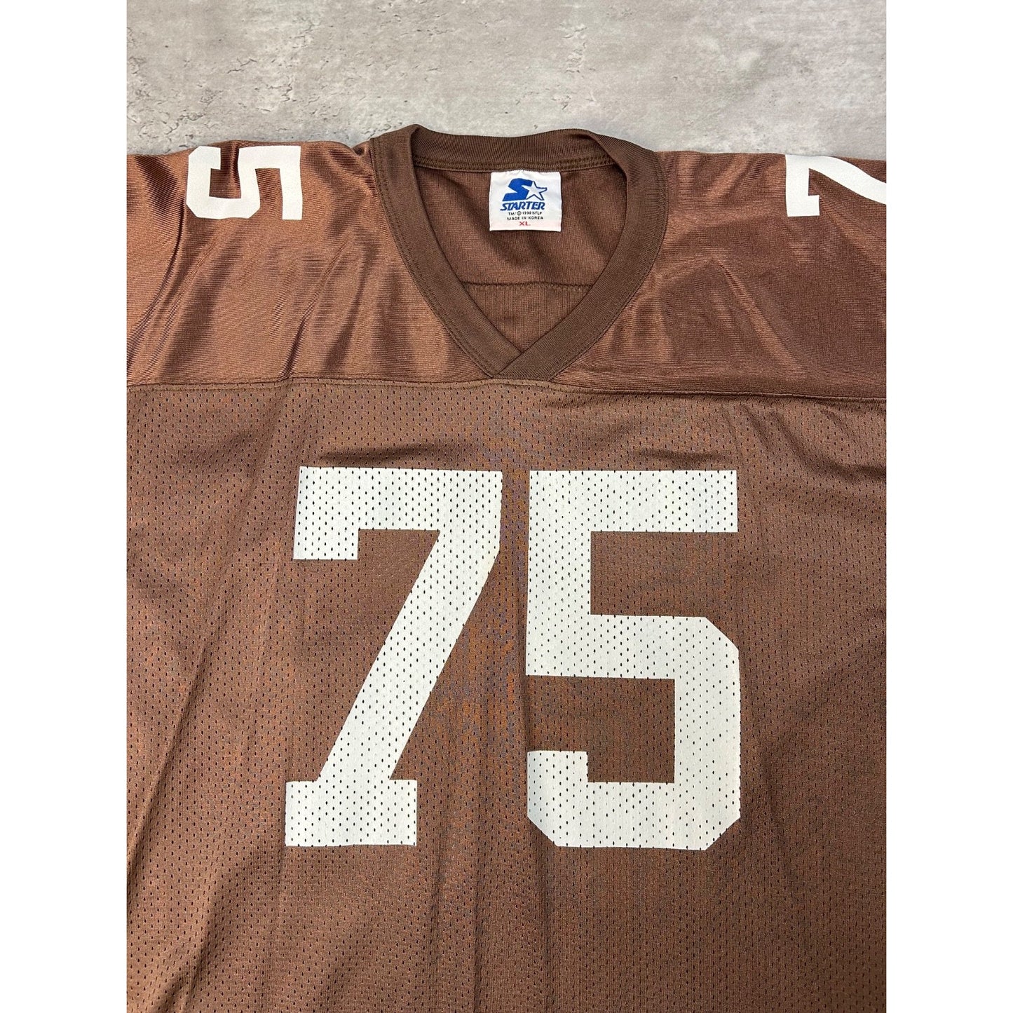 Vintage 1998 Lomas Brown #75 Cleveland Browns NFL Football Jersey YOUTH XL