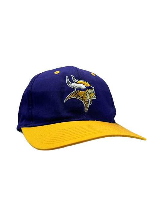 Vintage 90s Minnesota Vikings NFL Embroidered Logo Snapback Hat OSFA