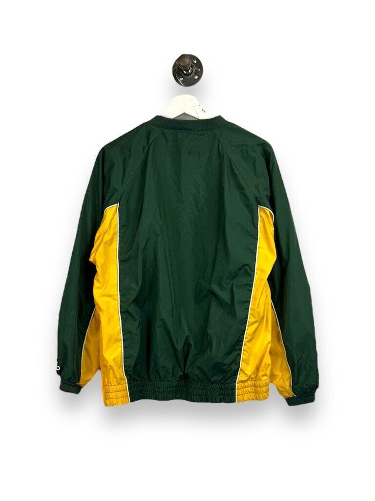 Green Bay Packers Embroidered Spellout Pullover Windbreaker Jacket Size Medium