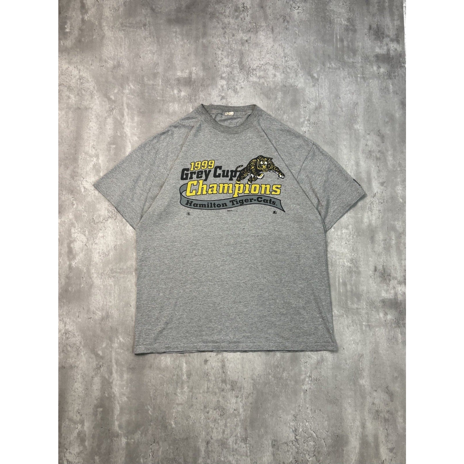 Vintage 1999 Hamilton Tiger Cats CFL Starter Football Graphic T-Shirt Size XL