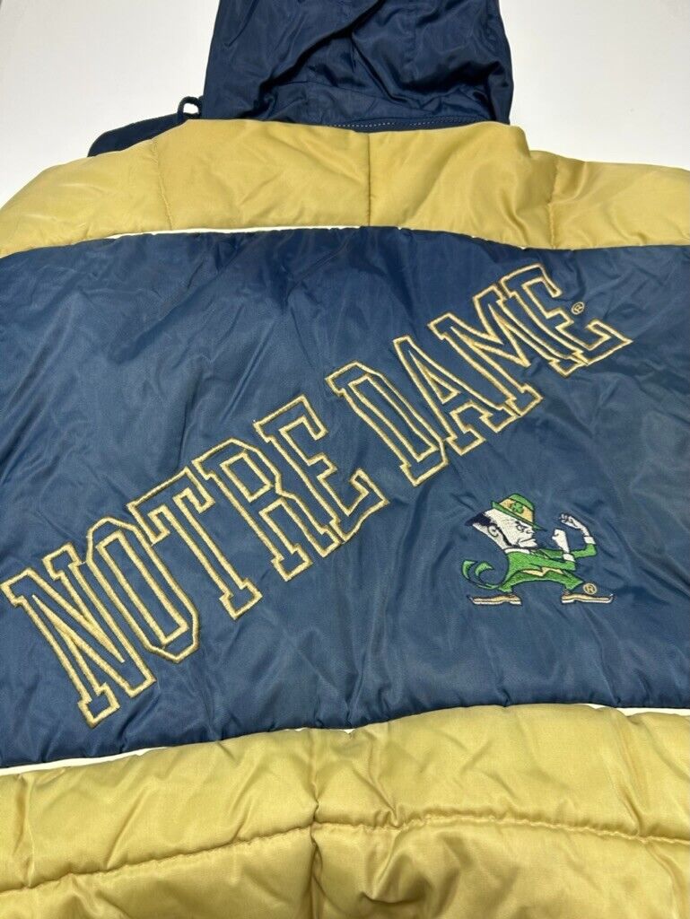 Vintage 90s Notre Dame Fighting Irish NCAA Pro Player Insulated Jacket Size XL