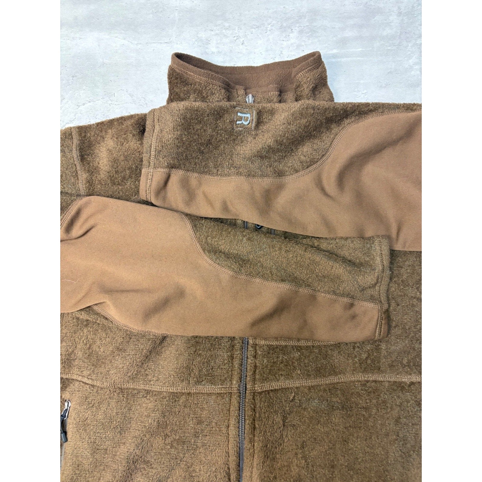 Vintage Patagonia Rhythm Brown Earth Tone Full Zip Fleece Sweatshirt Size XL