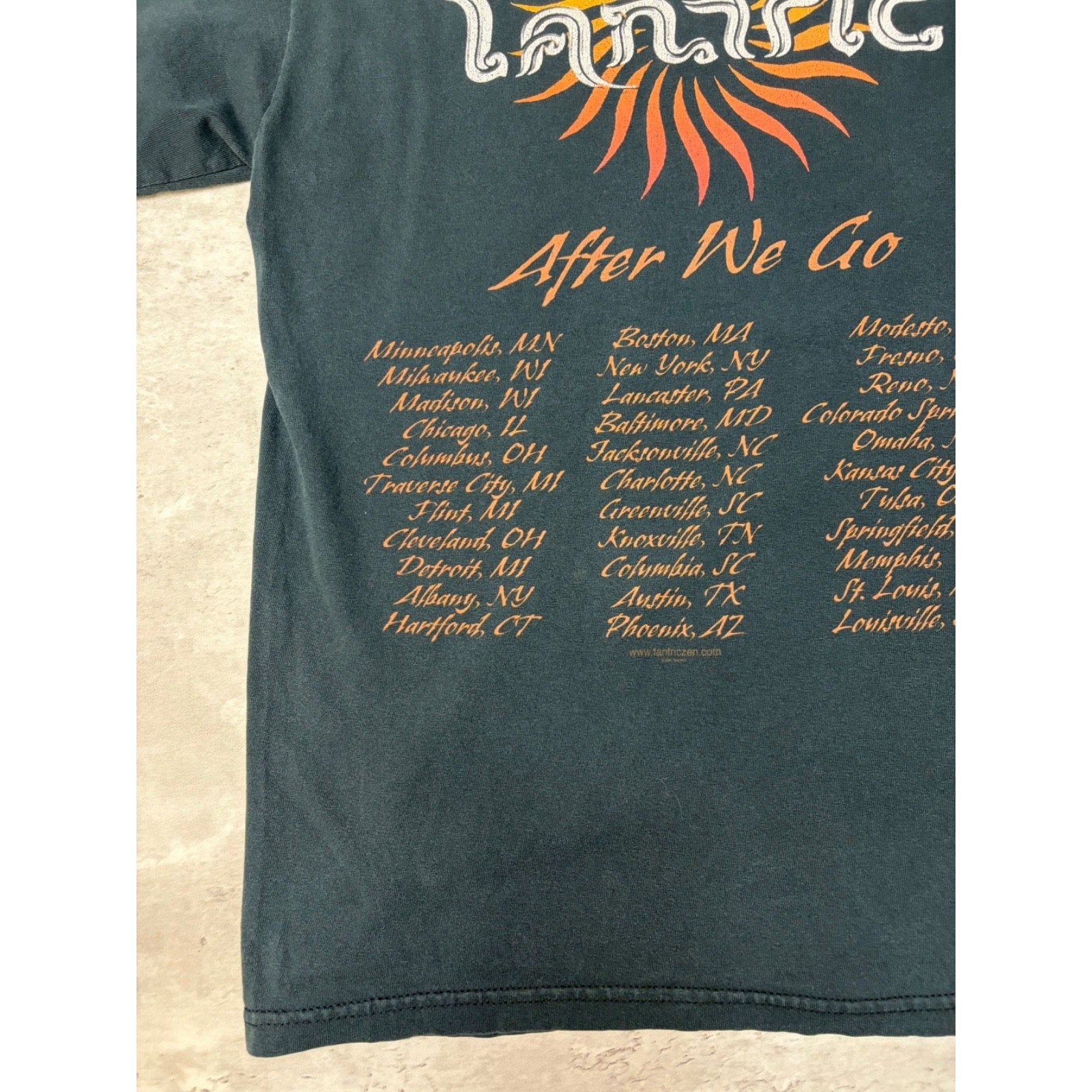 Vintage Tantric After We Go Rock Music Tour T-Shirt Size Medium