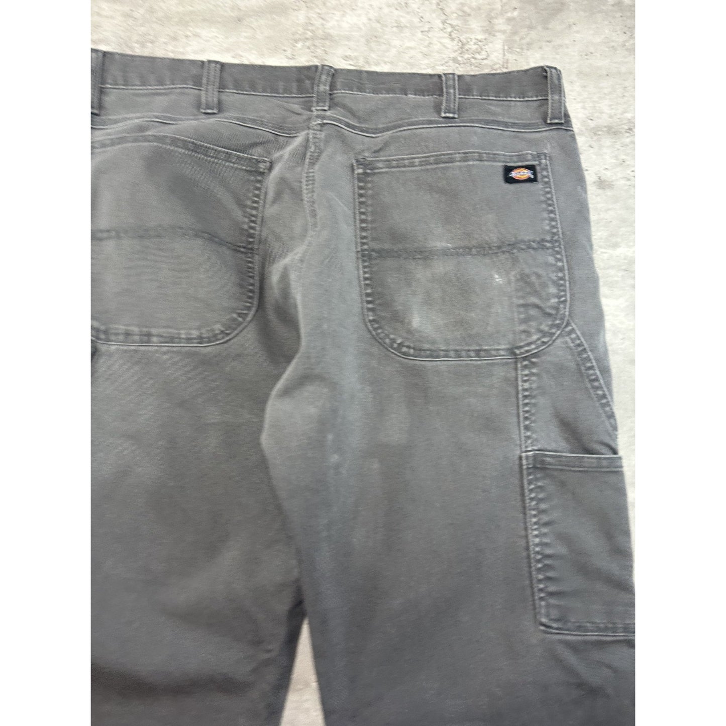 Dickies Flex Canvas Workwear Carpenter Pants Size 37 Gray