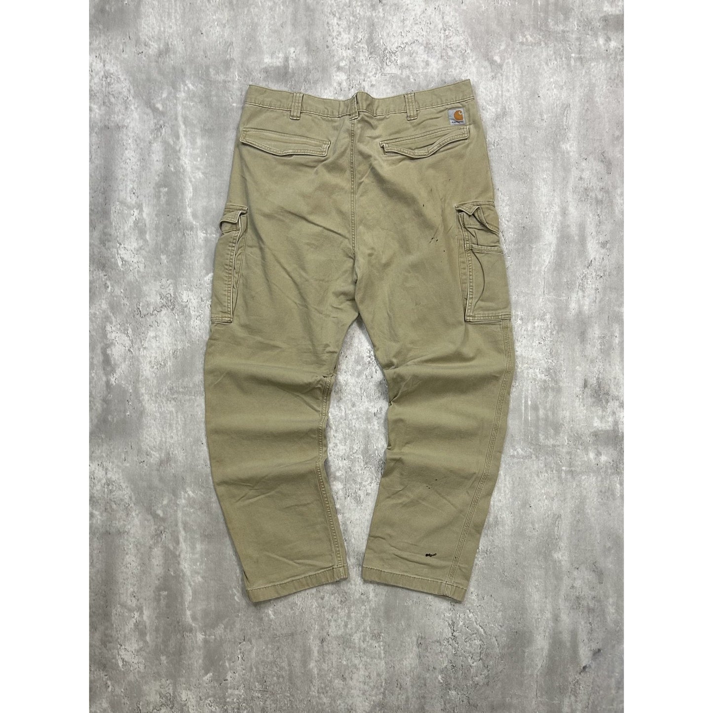 Carhartt Relaxed Fit Canvas Workwear Cargo Pants Size 38 Beige