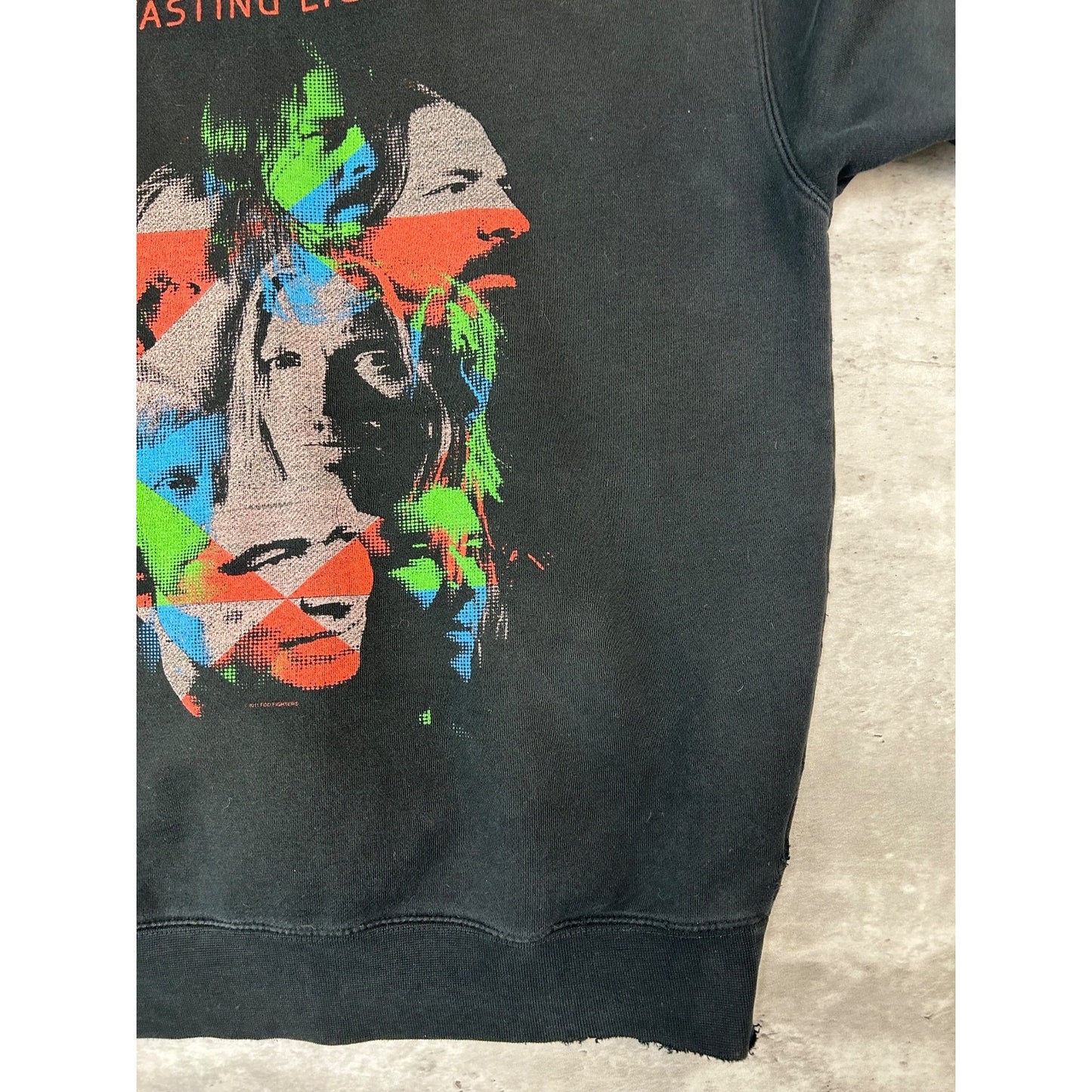 Vintage Foo Fighters Wasting Light Rock Music Full Zip Hooded Sweatshirt Medium