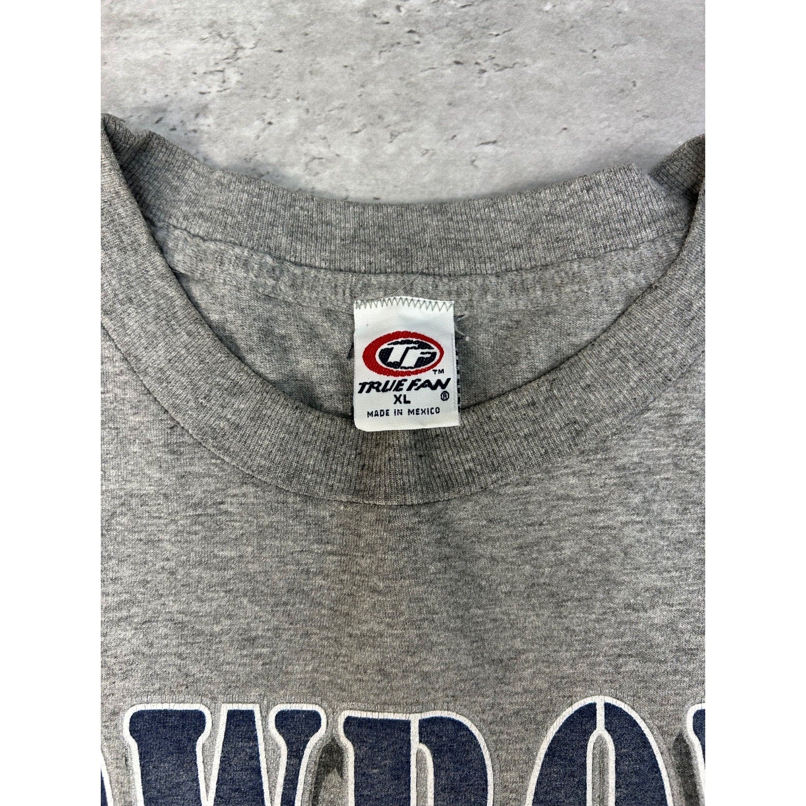 Vintage 90s Dallas Cowboys NFL Helmet Graphic Spellout T-Shirt Size XL