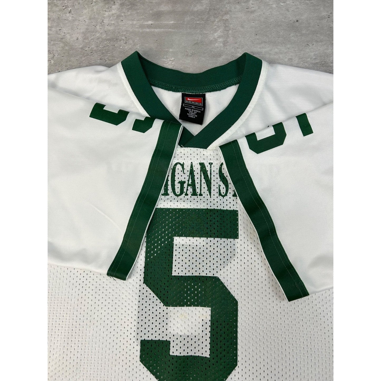 Vintage Michigan State Spartans #5 NCAA Nike Football Jersey Size YOUTH XL