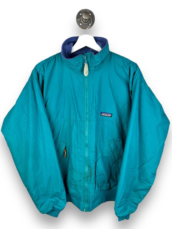 Vintage 90s Patagonia Fleece Lined Full Zip Shell Jacket Size Small Made USA
