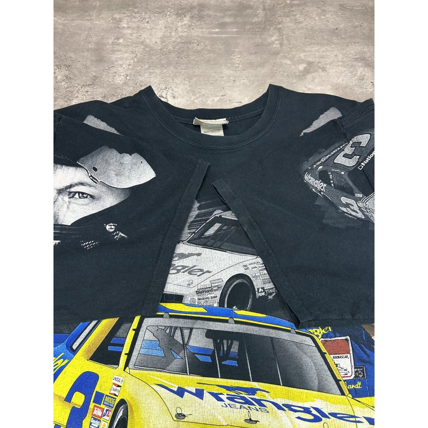 Vintage Dale Earnhardt Jr #3 Wrangler Nascar All Over Print T-Shirt Size 2XL