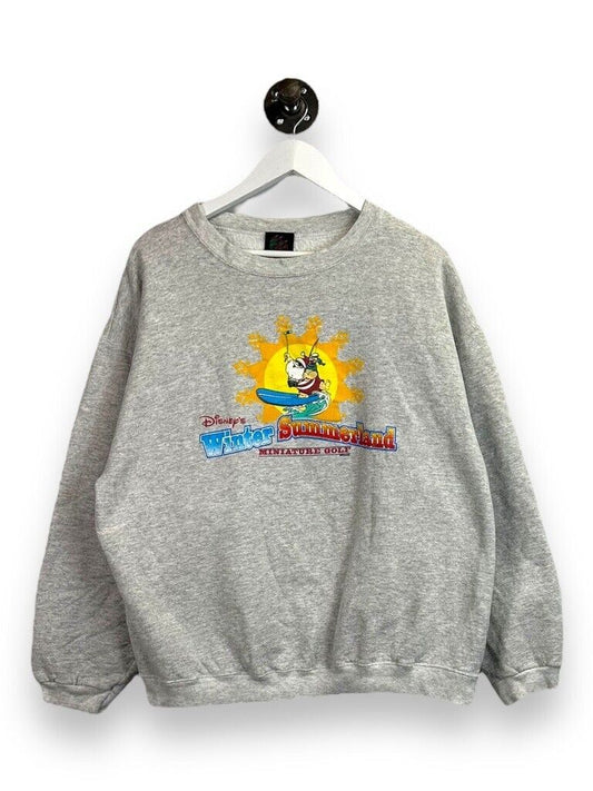 Vintage Disney Winter Summerland Destination Graphic Sweatshirt Size Large