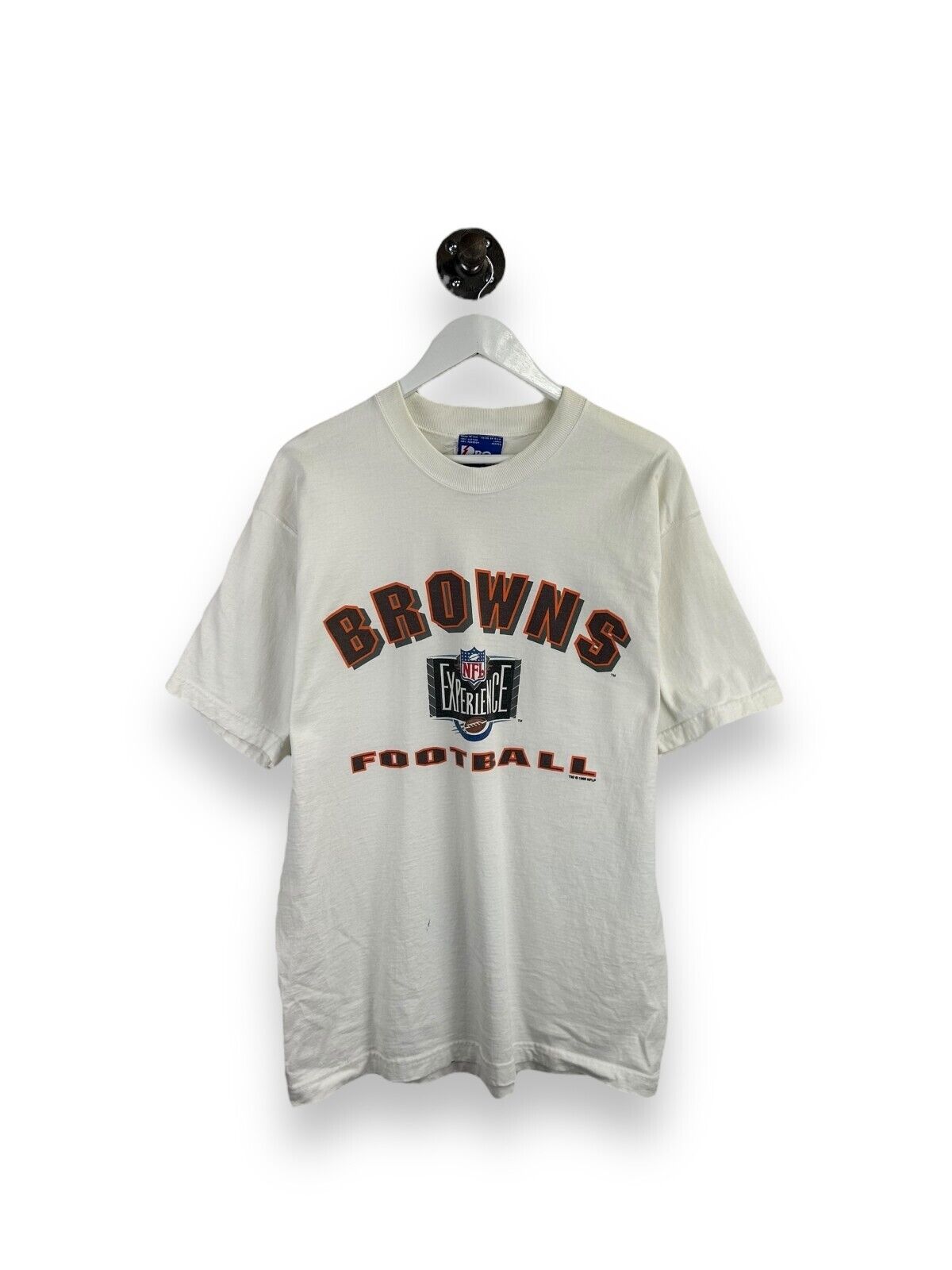 Vintage 1995 Cleveland Browns NFL Graphic Spell Out Pro Player T-Shirt Size XL