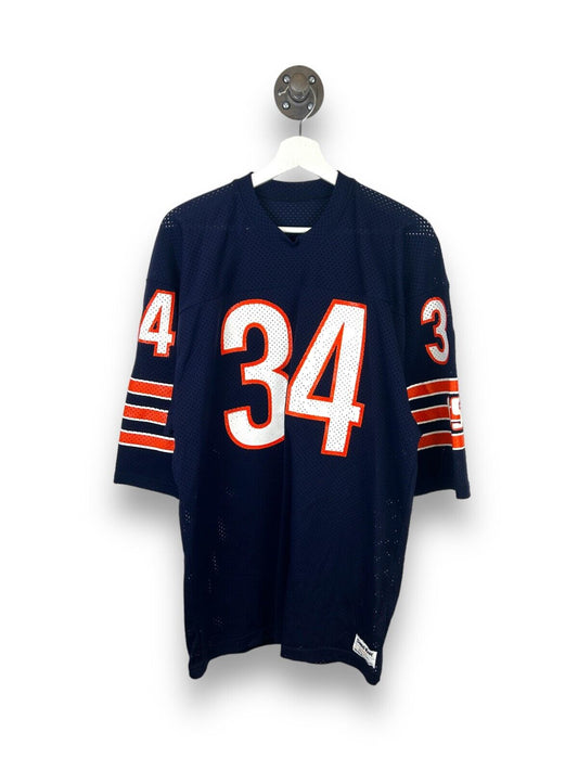 Vintage 80s Walter Payton #34 Chicago Bears Sand Knit Mesh NFL Jersey Size Large