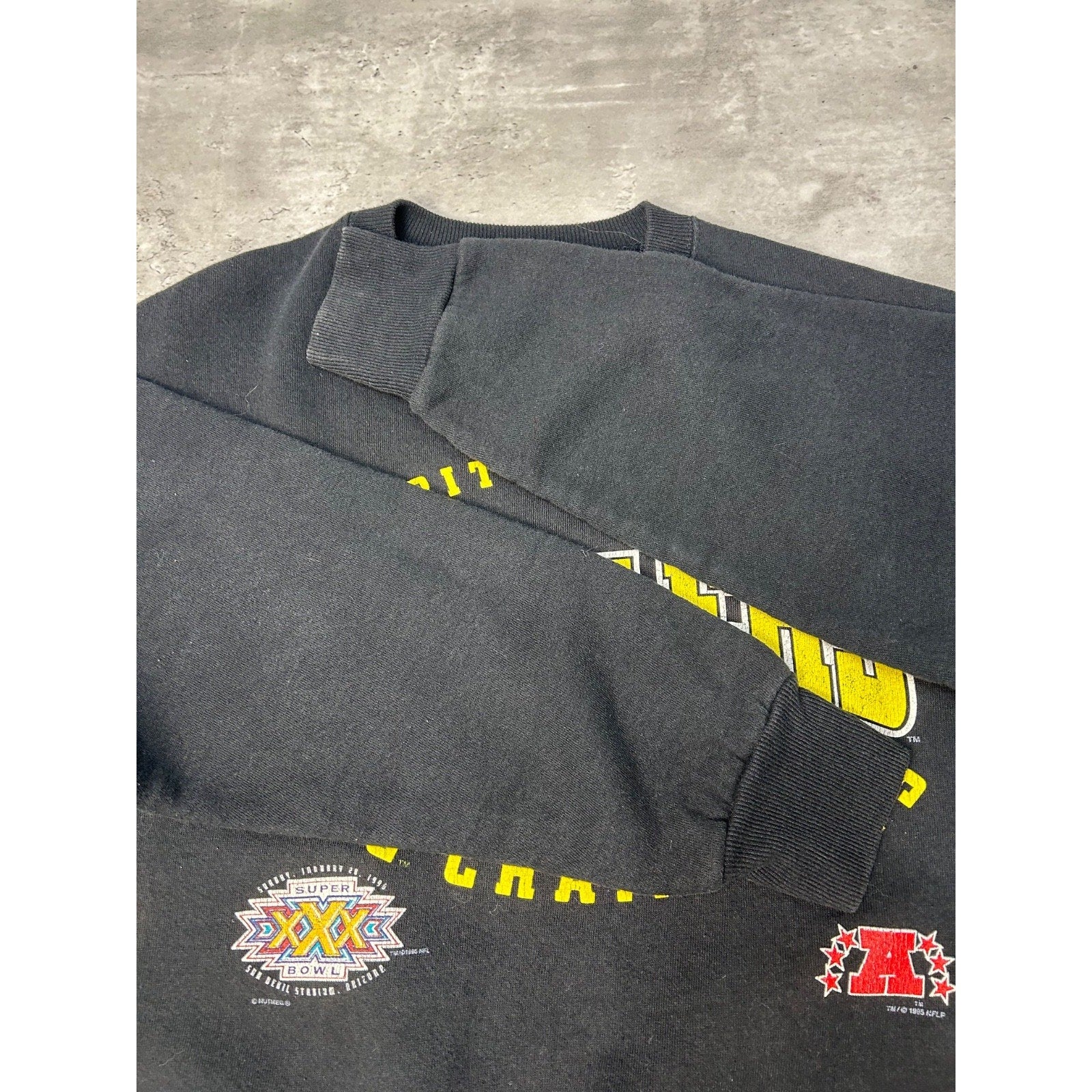 1996 Pittsburgh Steelers NFL AFC Champs Super Bowl XXX Sweatshirt Size Large