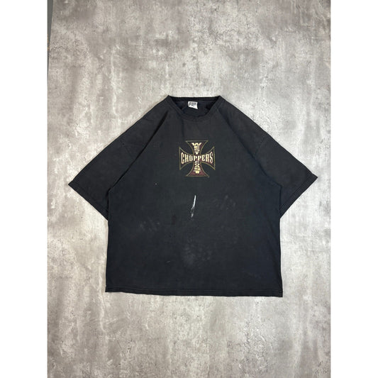 Vintage Y2K West Coast Choppers Long Beach Motorcycle T-Shirt Size XXXL Black