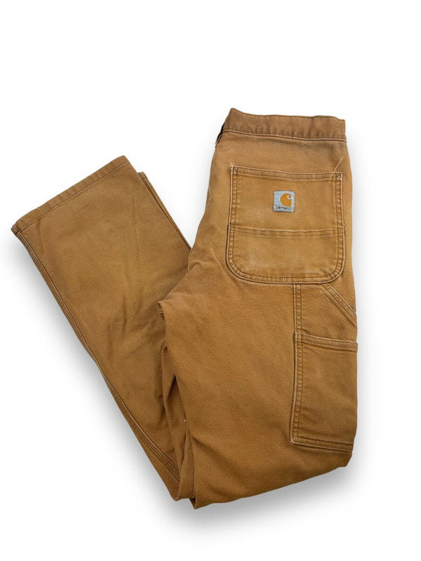 Carhartt Relaxed Fit Canvas Work Wear Double Knee Carpenter Pants Size 31W