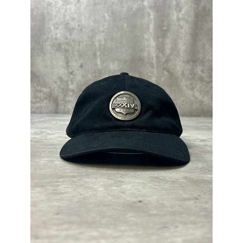 Vintage 2000 NFL Super Bowl XXXIV Metal Emblem Strapback Hat OSFA