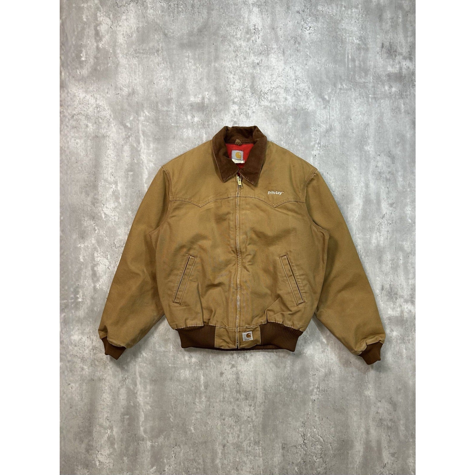 Vintage 80s/90s Carhartt Insulated Canvas Workwear Santa Fe Jacket Size Large