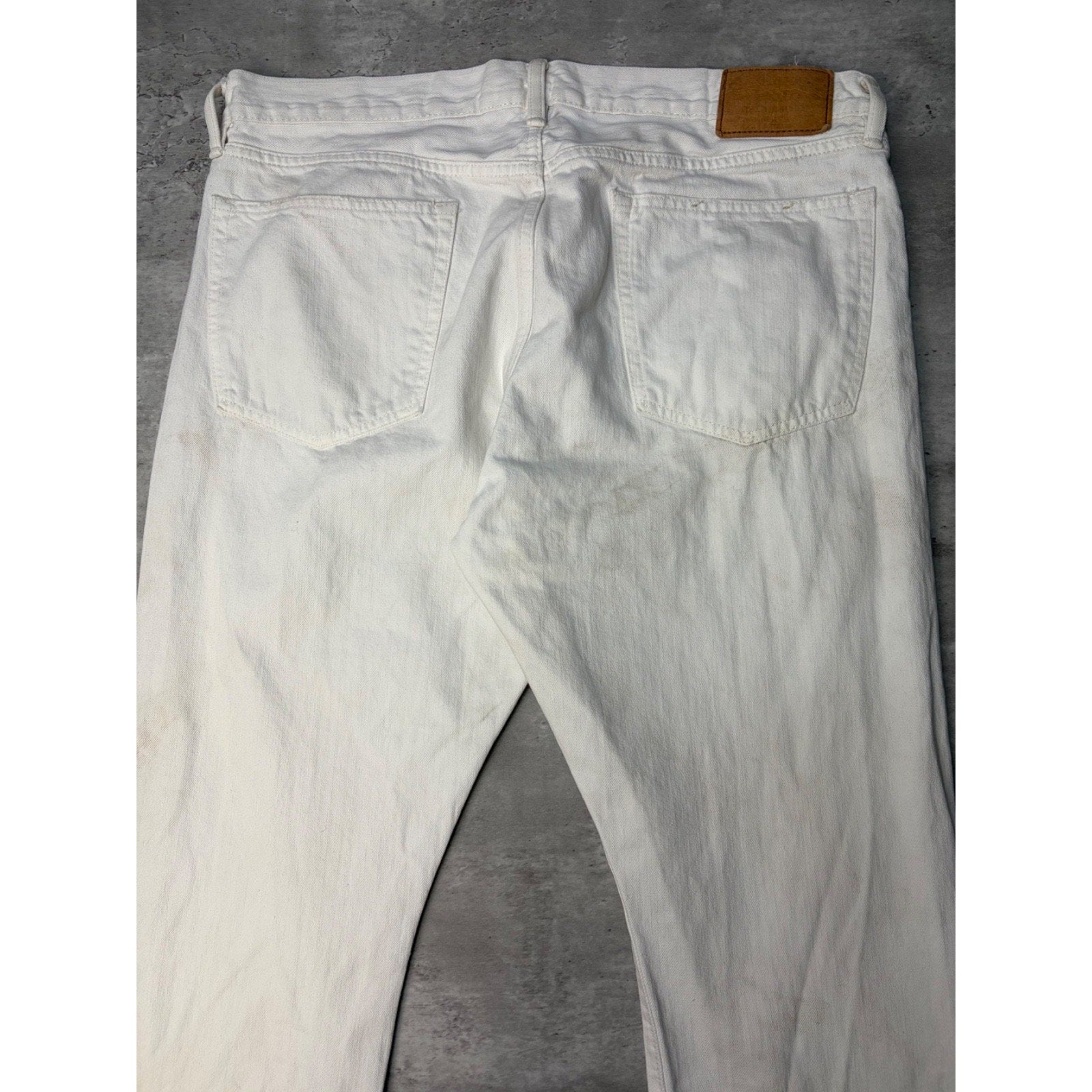 Vintage Polo Ralph Lauren White Denim Pants Size 38