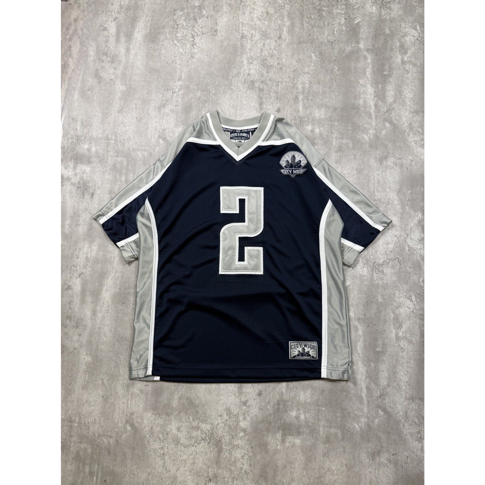 Vintage New York #2 Stitched Spellout Football Jersey Size Large