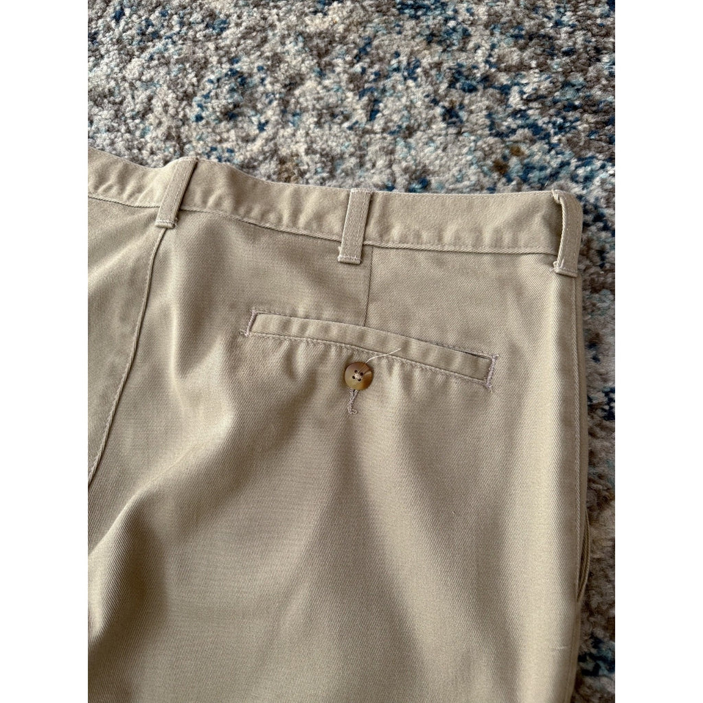 Vintage Beige Khaki Straight Leg Pants Size 36