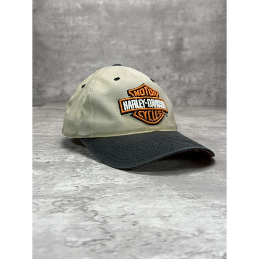 Vintage Harley Davidson Motorcycles Embroidered Classic Logo Strapback Hat OSFA