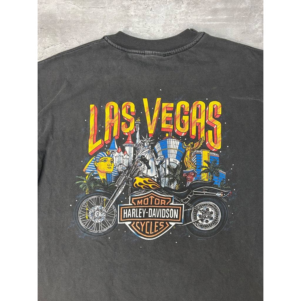 90s Harley Davidson The Strong Survive Bald Eagle Dragon T-Shirt Size Large