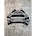 Vintage Croft & Barrow Abstract Striped Pullover Knit Sweater Size Large