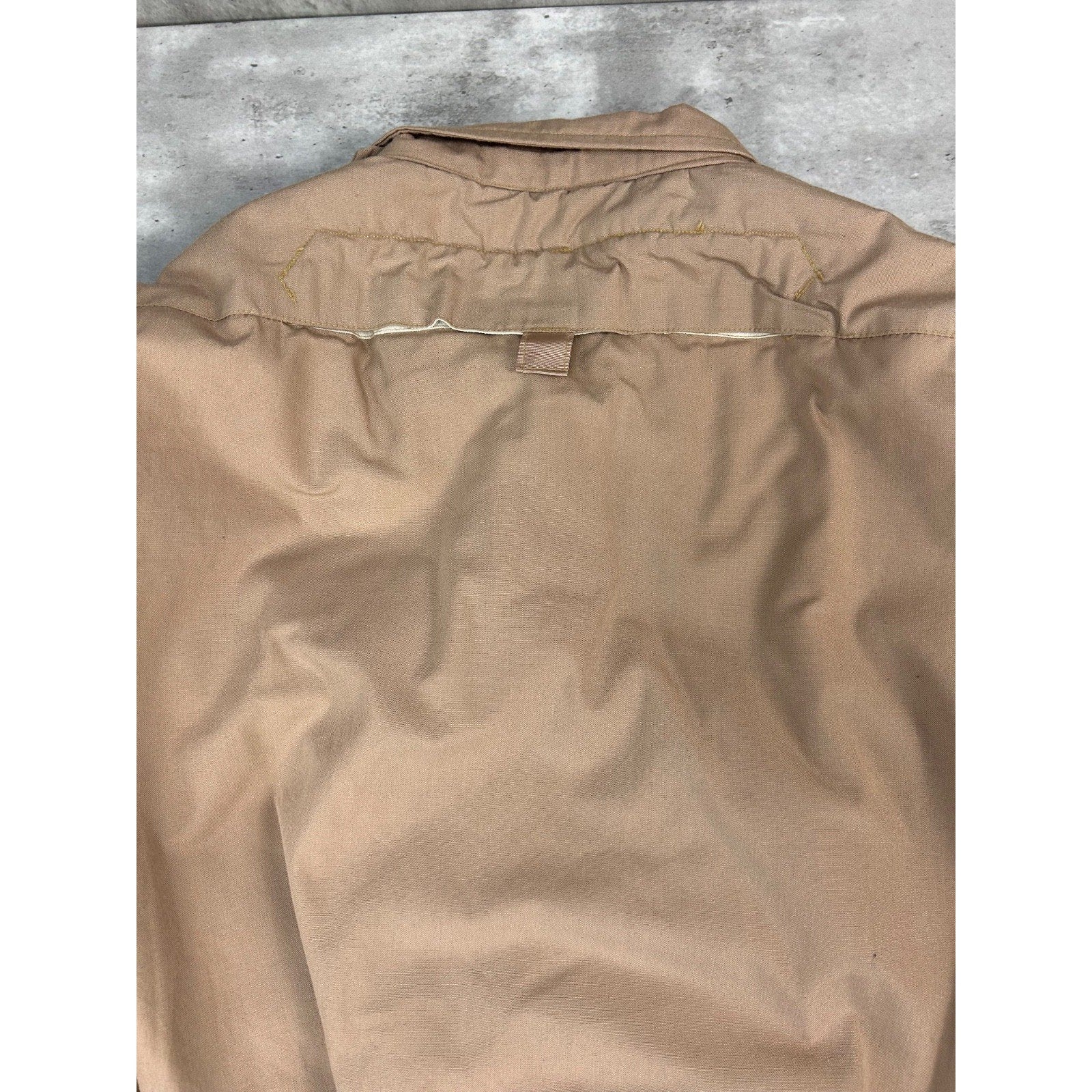 Vintage 90s Earth Tone Collared Full Zip Bomber Jacket Size XL