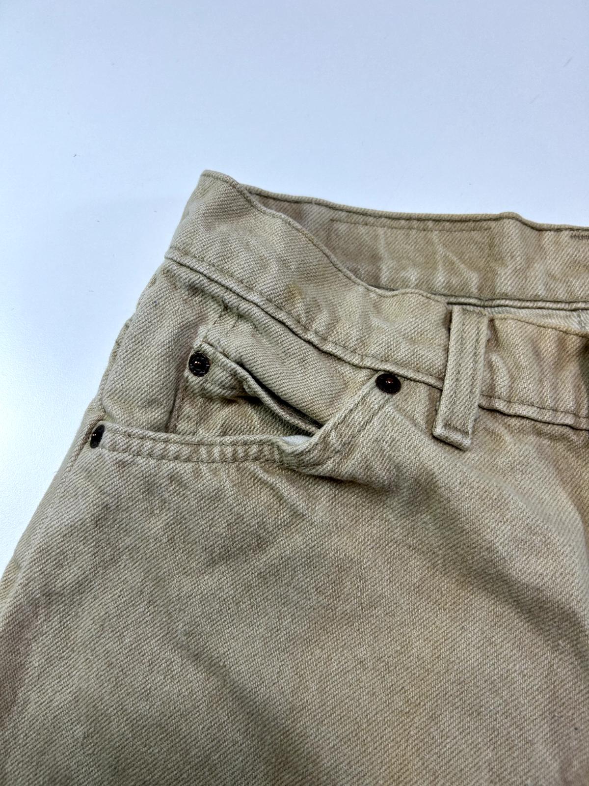 Vintage 80s/90s Levis 550 Red Tab Relaxed Fit Beige Denim Pants Size 30