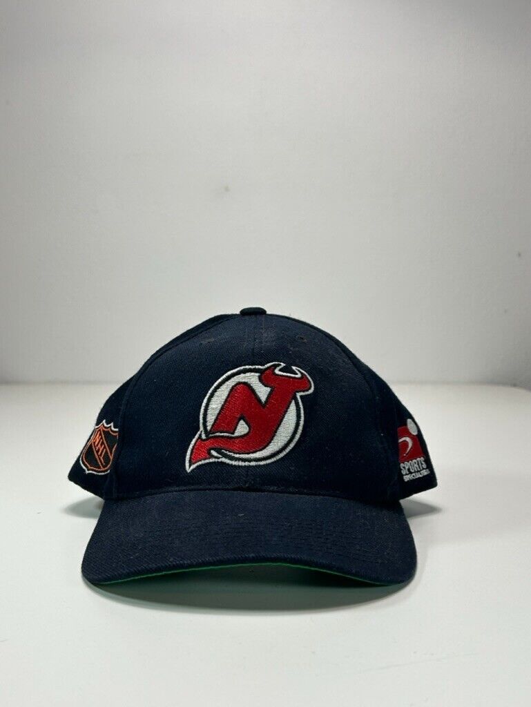 VTG 90s New jersey Devils NHL Sports Specialties Plain Logo Snapback Hat OSFA