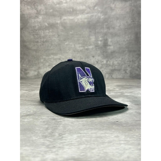 Vintage 90s Northwestern Wildcats NCAA Embroidered Logo Snapback Hat OSFA