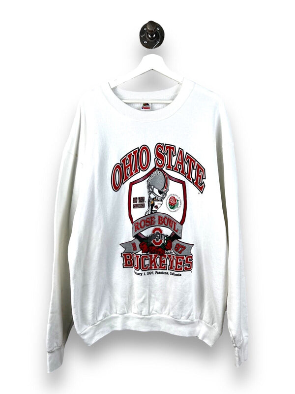 Vintage 1997 Ohio State Buckeyes Big Ten Champs Rose Bowl Sweatshirt Sz 2XL 90s