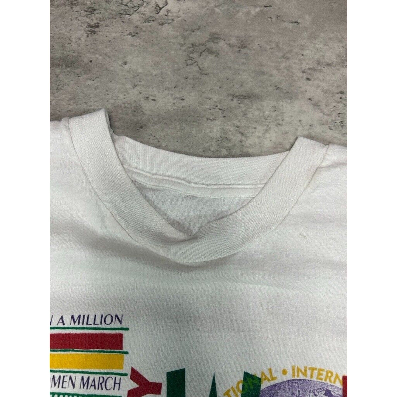 Vintage 1996 NYC Day Of Atonement Million Man March Graphic T-Shirt Size XL