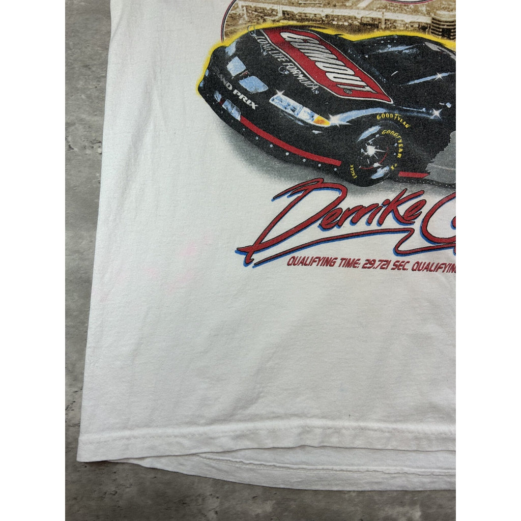 Vintage 1998 Derrike Cope #30 Nascar On The Pole Graphic T-Shirt Size XL White