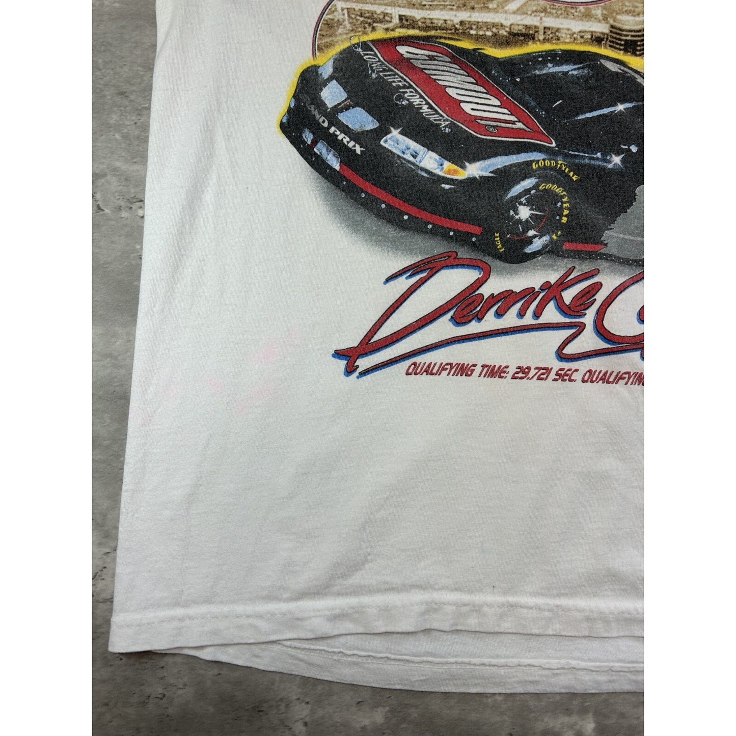Vintage 1998 Derrike Cope #30 Nascar On The Pole Graphic T-Shirt Size XL White