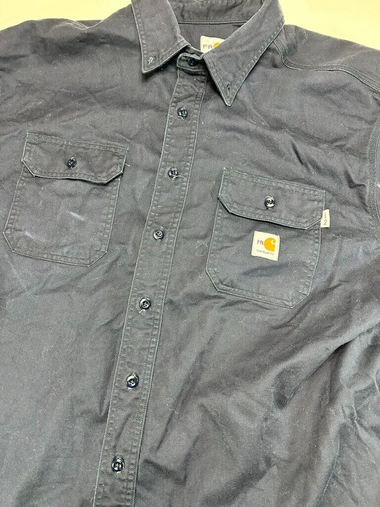 Carhartt FRHRC2 Long Sleeve Workwear Button Up Shirt Size 2XL