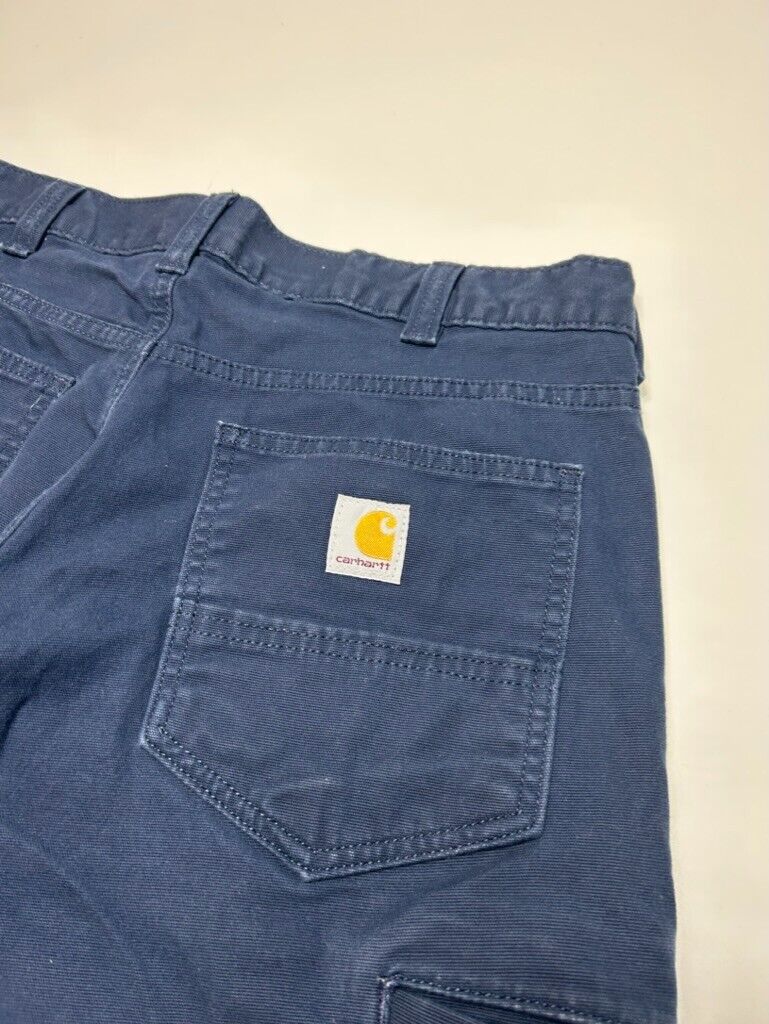 Carhartt Relaxed Fit Canvas Workwear 5 Pocket Pants Size 33W Blue